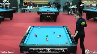 Mezz Cues German Open Ladies 2012 Simone Künzl vs Jennifer Ring Pool Billiards 9Ball [upl. by Eatnuhs]