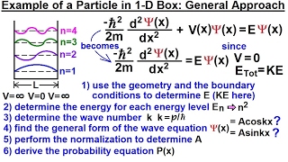 Physics  Ch 66 Ch 4 Quantum Mechanics Schrodinger Eqn 18 of 92 Particle in 1D Box Gen Appr [upl. by Ttebroc]