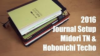 Journals I Am Using for 2016  Midori Travelers Notebook Hobonichi [upl. by Annet707]