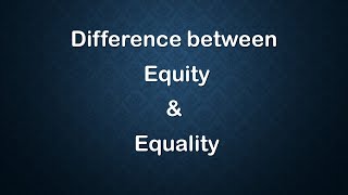 Equity vs Equality [upl. by Edythe14]