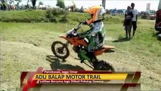 Pebalap Kecil Adu Nyali Lomba Motor Trail [upl. by Lanos240]