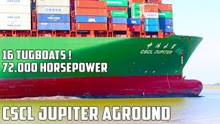 Refloating the CSCL Jupiter 14th of August 2017 [upl. by Perni]