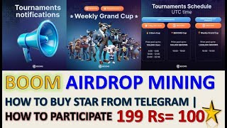 BOOMS  How to trade and get BOOMS token  Booms Mining Airdrop  How to Buy Star For Tournament [upl. by Hylton]