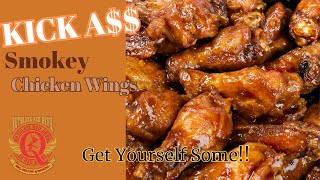 KICK A smokey chicken wings on the Ninja wood Fire [upl. by Icart190]