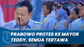 Jenderal amp Ketum Parpol Tertawa saat Prabowo Protes Mayor Teddy Tak Tulis Semua Nama Tamu Undangan [upl. by Zelma969]