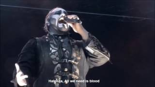 All We Need Is Blood Live  POWERWOLF  Lyrics  HD  Masters Of Rock 2015 [upl. by Yusuk]