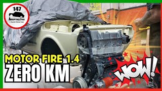 ✅️ MOTOR FIRE 14 ZERO KM SENDO INSTALADO NO FIAT 147 [upl. by Gan132]