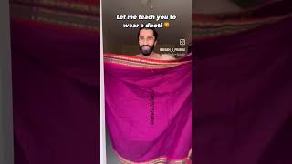 how to wear maharashtrian dhoti for man  short dhoti wearing dhotitutorial dhoti maharashtra [upl. by Ynej785]