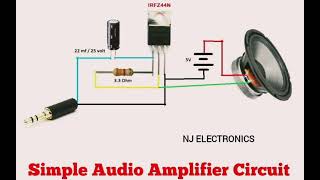 Electronics Project  Simple Audio Amplifier Circuit [upl. by Charleton937]