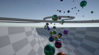 Half Pipe Roller Coaster Marble Balls Simulation  Unity Marble Balls [upl. by Maidel]