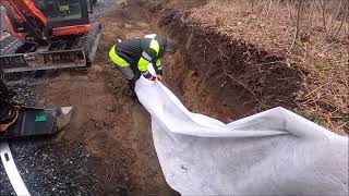 Bygging av Asak Mini støttemur med Kubota u274 Construction of retaining wall with Kubota u274 [upl. by Alleinnad]