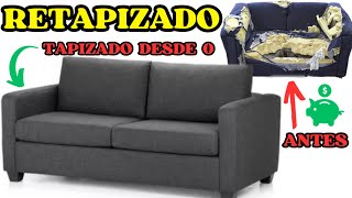 APRENDE A RETAPIZAR TU SILLON VIEJO PASO A PASO tapiceria tutorial diy [upl. by Kimmy]