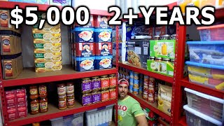 5000 Food Storage 2 Years Supply PREPPERS PANTRY Survivalist Drinking Water Freeze Dried Ready EAT [upl. by Ocinom]