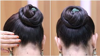 Oily Hair Clutcher Juda Hairstyle For Daily Wear  Easy Bun Hairstyle By Self  Clutcher hairstyles [upl. by Gnilrets467]