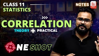 CORRELATION class 11 ONE SHOT  Complete Chapter  statistics by GAURAV JAIN [upl. by Broderic]