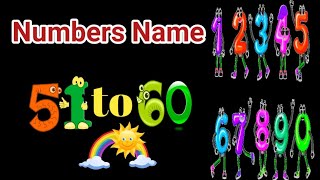 Number names  Number Names 51 60  Number spelling  Learn Numbers  Numbers 51 to 60 [upl. by Pontius466]