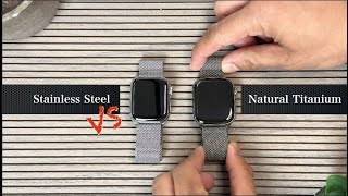 NATURAL TITANIUM Apple Watch SERIES 10 VS Stainless Steel  ASMR Unboxing [upl. by Janerich]