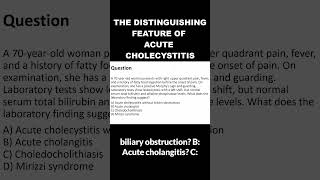 Distinguishing Feature of Acute Cholecystitis  MCCQE1 [upl. by Harwell703]