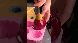 How to make candy apples 🍐 candy cooking howto fruits christmas [upl. by Seem]