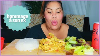 SPICY LEMON TURKEY WINGS RICE SALAD MUKBANG┃courrier du cœur 120 [upl. by Idona985]