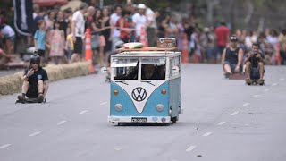 Brazil soapbox lovers speed down hill in traditional race  AFP [upl. by Jandel]