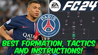 EA FC 24  BEST PSG Formation Tactics and Instructions [upl. by Barnabas722]