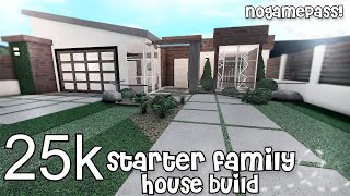 25K BLOXBURG STARTER FAMILY HOUSEBUILD NO GAMEPASS [upl. by Aemat726]