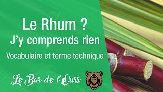 le Rhum  Comprendre son vocabulaire Lexique N°1 [upl. by Enelrats]