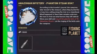 Amazonian Mystery Phantom Steam Boat Mission Fishing Planet Halloween Event [upl. by Olgnaed]