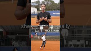 Fix your serve in 1 minute ✨ tennis tennisserve tennislesson [upl. by Koah]