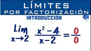 Solución de límites por factorización  Introducción [upl. by Airbmak960]