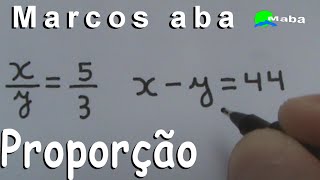 RAZÃO E PROPORÇÃO Problema de Matemática  Aula 02  pedido por aluna [upl. by Welsh]