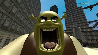 SCARY SHREK  HELICOPTER CENTER gmod nextbot [upl. by Basilio]