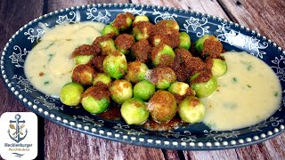 Rosenkohl Knusprig amp Cremig zubereiten Schnelles Beilagen Rezept [upl. by Bala1]