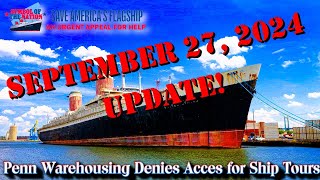 SS UNITED STATES Conservancy Update for September 27 2024 [upl. by Benjamen90]