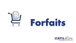 Fonctionnement des forfaits sur ScriptaLegalcom [upl. by Wasserman574]