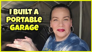 Building A Carport With My Sons  Easy To Assemble [upl. by Sirronal]