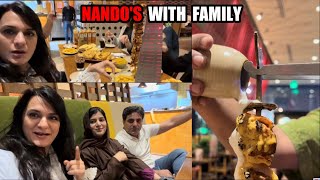 Nandos special hot chicken  nandos jeddah  dinner with my sister  family vlog  niliz cook book [upl. by Emory]