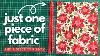 10 Minute Christmas Fabric Gift Bag Tutorial [upl. by Dnalkrik124]