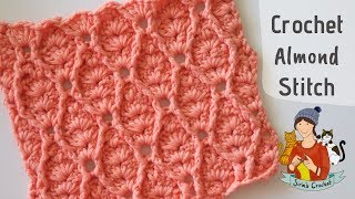 Crochet Almond Stitch  Blanket Stitches  Beginner Friendly Tutorial [upl. by Tneciv952]