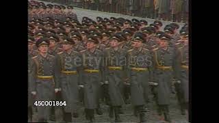 Funeral of Leonid Brezhnev in Red Square November 15th 1982 [upl. by Adnaloj]