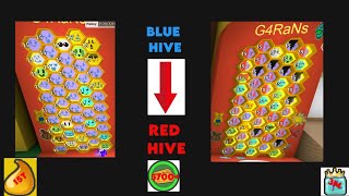 Blue Hive to Red Hive For Beesmas  Bee Swarm Simulator  Roblox [upl. by Zel]