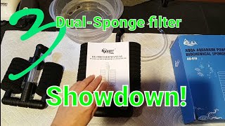 3 dualsponge filters showdown comparison demonstration and review [upl. by Legra]