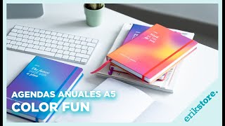 Agendas Anuales 2024  A5 Semana Vista Color Fun  ErikStore [upl. by Eelyram814]