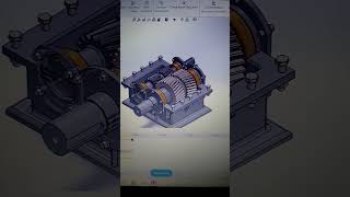 double helical gearbox working model solidworks [upl. by Leno]