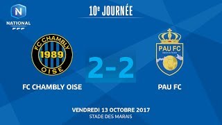 J10  FC Chambly O  Pau FC  le replay [upl. by Bernette]