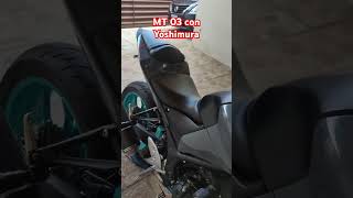 Yamaha mt03 con escape Yoshimura Que tal suena yoshimura fullsystemexhaust yamaha mt03 [upl. by Hitoshi]