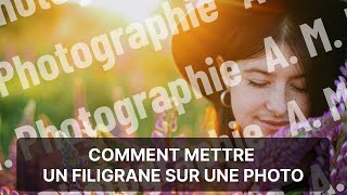 Comment créer un filigrane pour vos photos  SANS Photoshop [upl. by Karim]