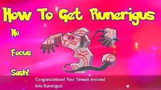 HOW TO EVOLVE GALARIAN YAMASK Pokemon SWORD amp SHIELD RUNERIGUS GUIDE BEST METHOD [upl. by Ylremik]