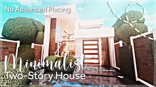 Roblox Bloxburg  No Advanced Placing Minimalist TwoStory House  Minami Oroi [upl. by Alan]